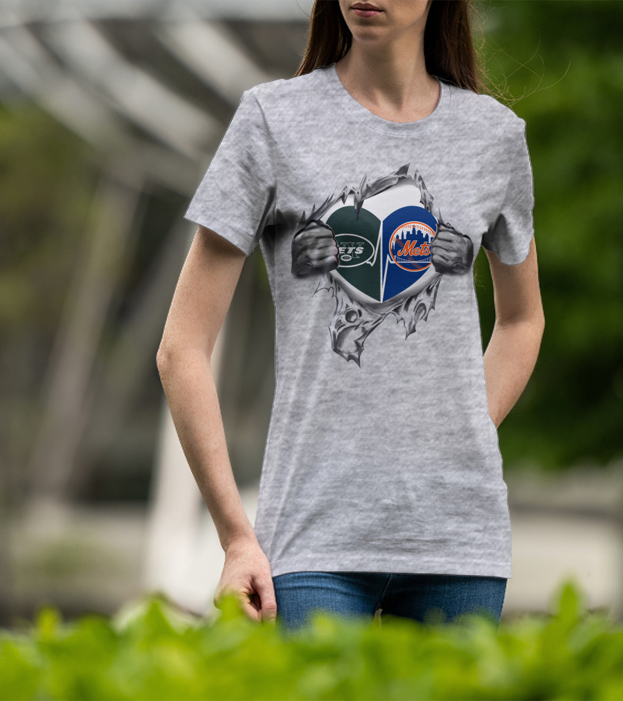 Jets Mets Heart Tornado Fan Passion T-Shirt