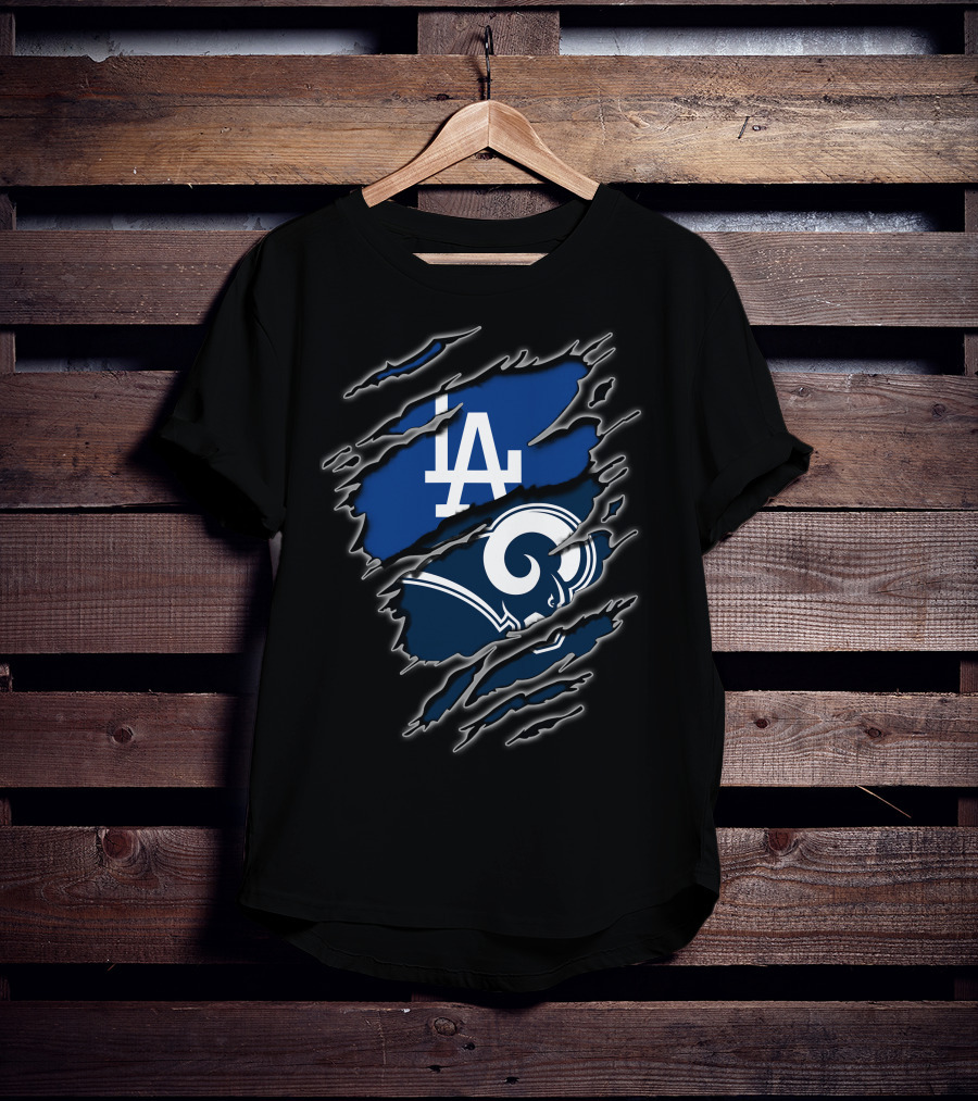 LA Dodgers Rams Logo Mashup T-Shirt