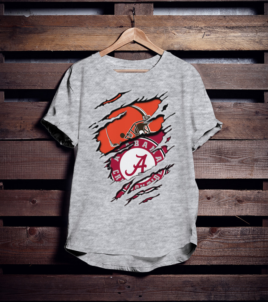 Cleveland Browns Alabama Crimson Tide Fan T-Shirt
