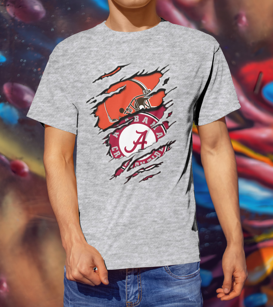 Cleveland Browns Alabama Crimson Tide Fan T-Shirt
