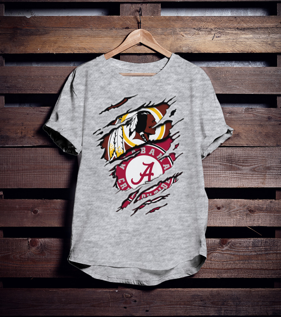 Alabama Crimson Tide And Washington Redskins Fan Statement T-Shirt