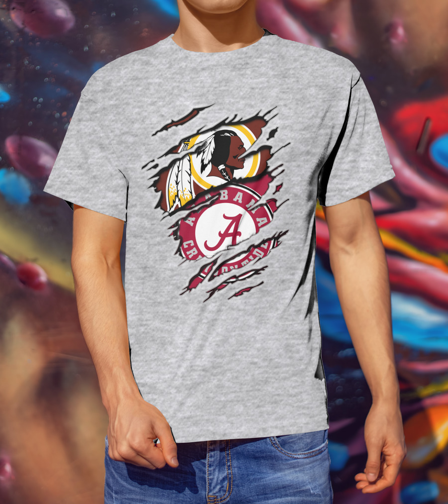 Alabama Crimson Tide And Washington Redskins Fan Statement T-Shirt