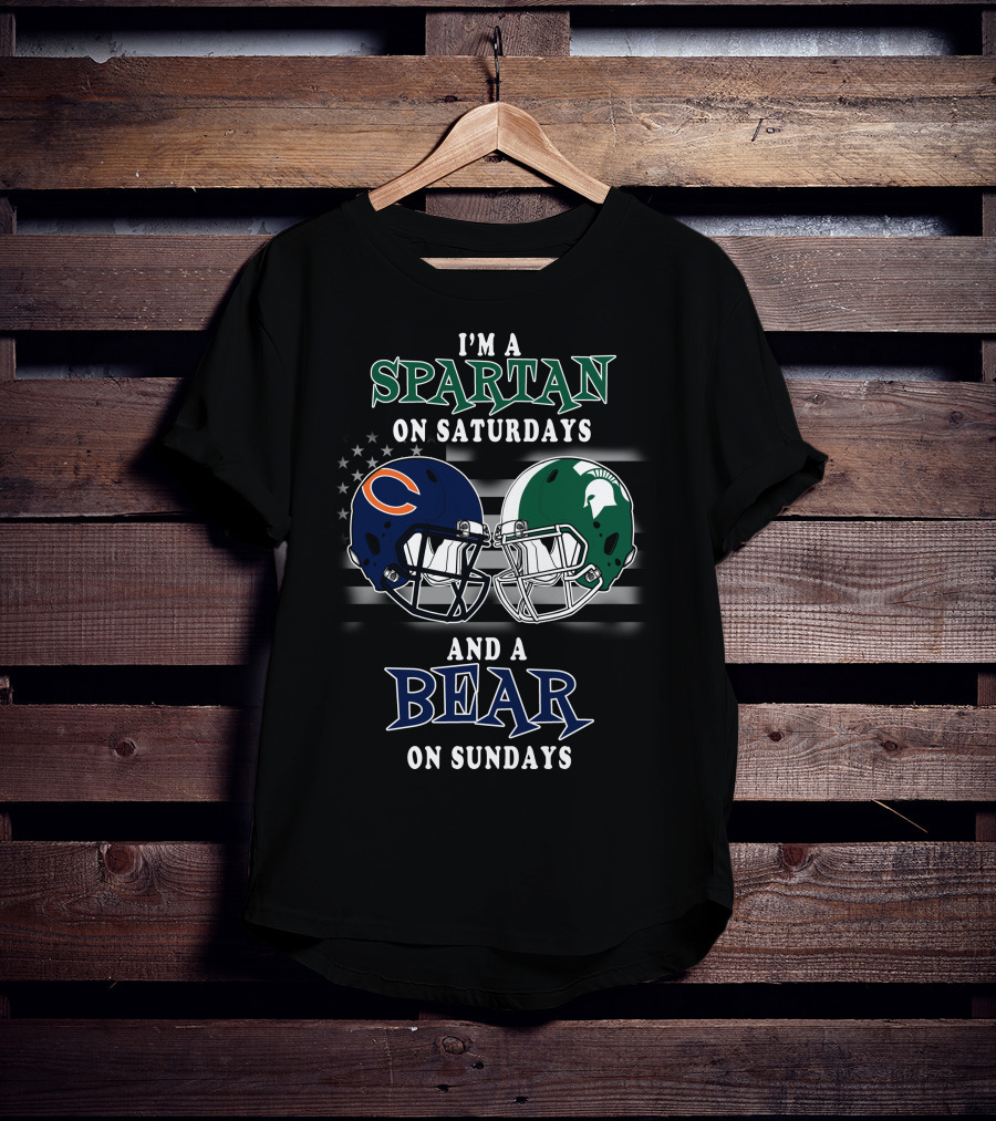 I'm A Spartan On Saturdays And A Bear On Sundays T-Shirt