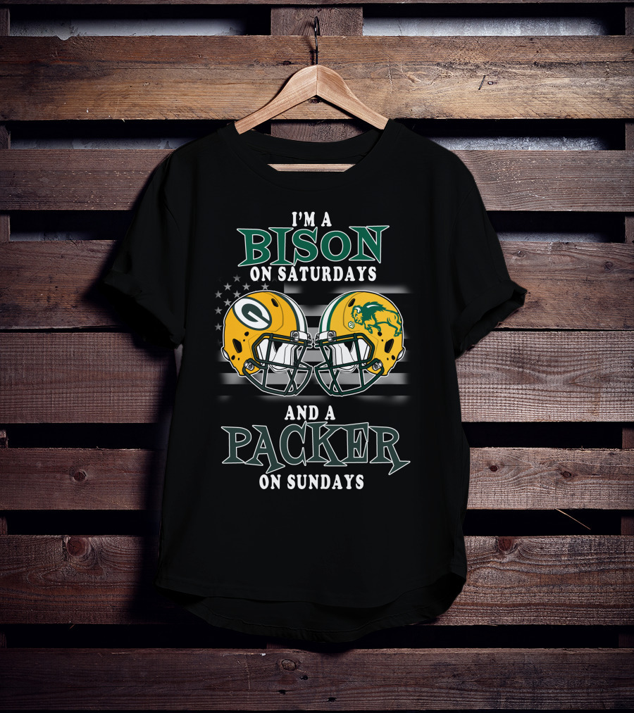 I'm A Bison On Saturdays And A Packer On Sundays T-Shirt