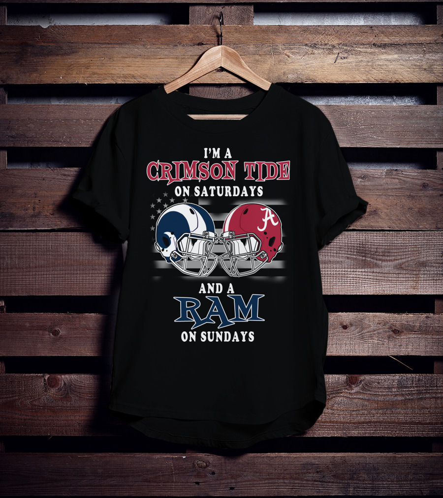 I'm A Crimson Tide On Saturdays And A Ram On Sundays T-Shirt