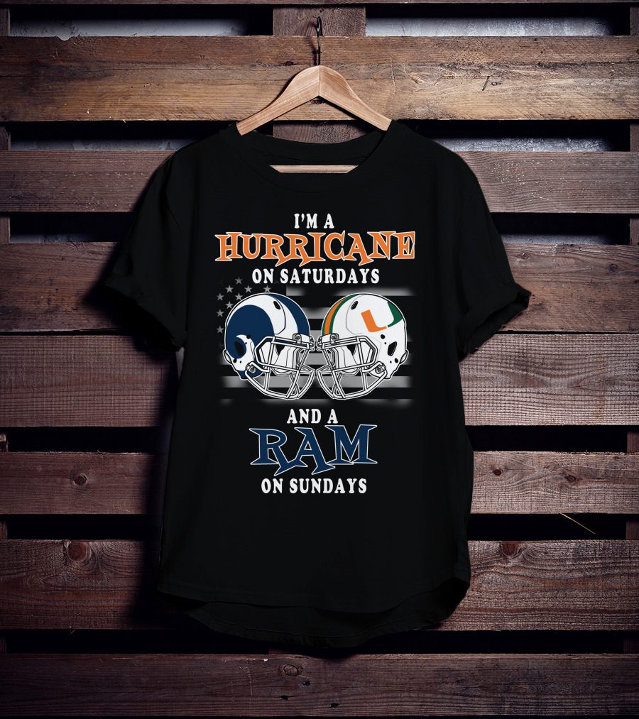 I'm A Hurricane On Saturdays And A Ram On Sundays T-Shirt