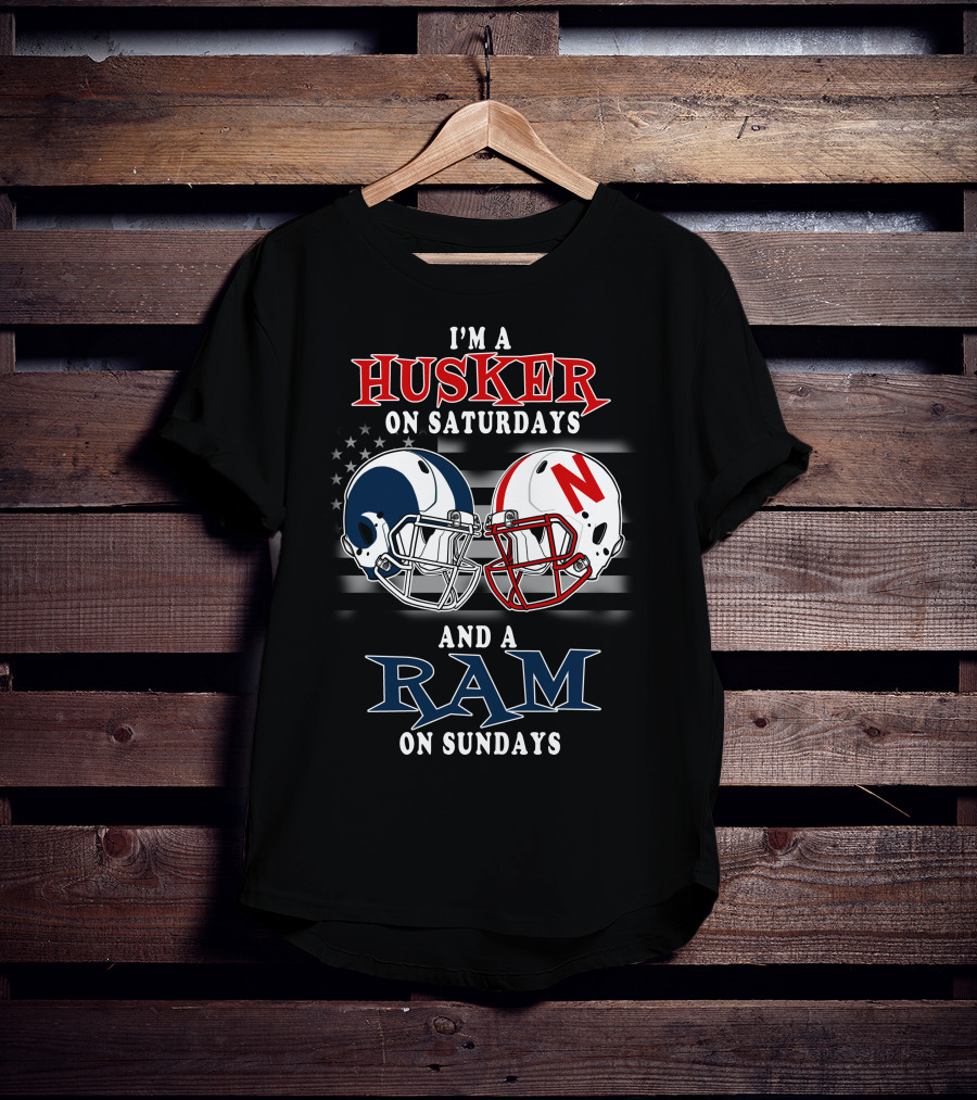 I'm A Husker On Saturdays And A Ram On Sundays T-Shirt
