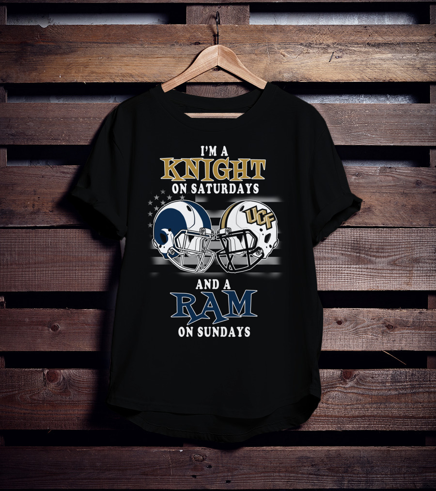 I'm A Knight On Saturdays And A Ram On Sundays UCF Helmet Football T-Shirt