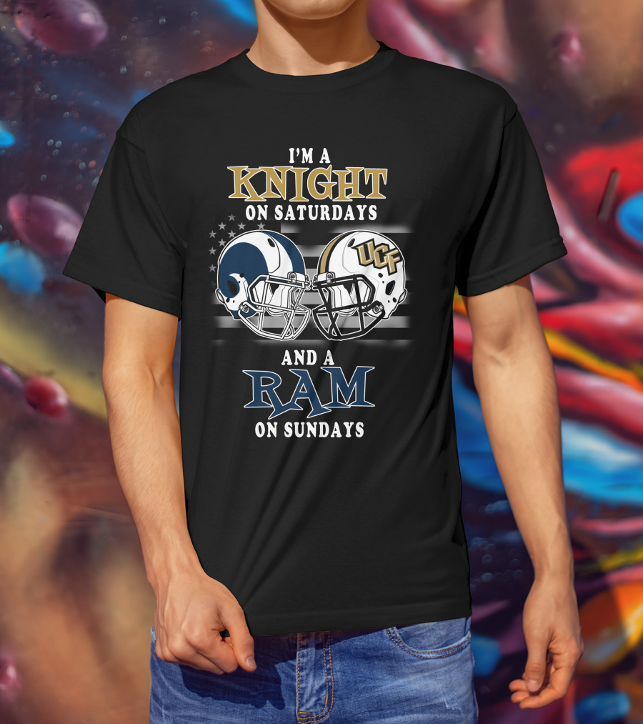 I'm A Knight On Saturdays And A Ram On Sundays UCF Helmet Football T-Shirt