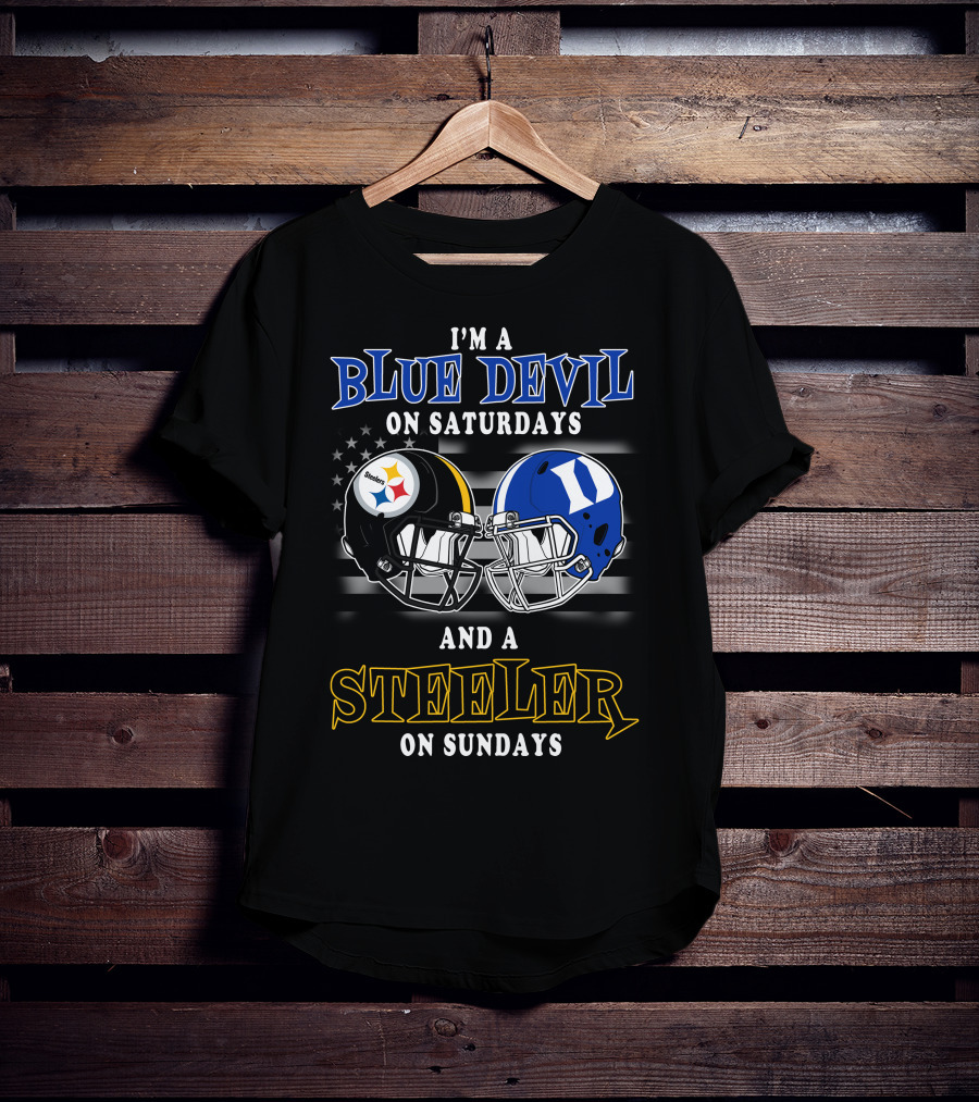 I'm A Blue Devil On Saturdays And A Steeler On Sundays T-Shirt