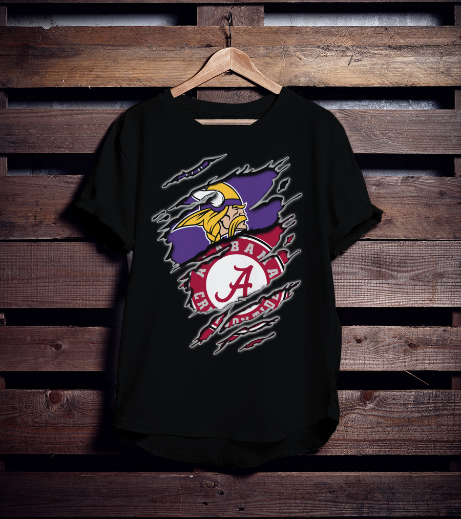 Alabama Crimson Tide Vikings Crossover T-Shirt