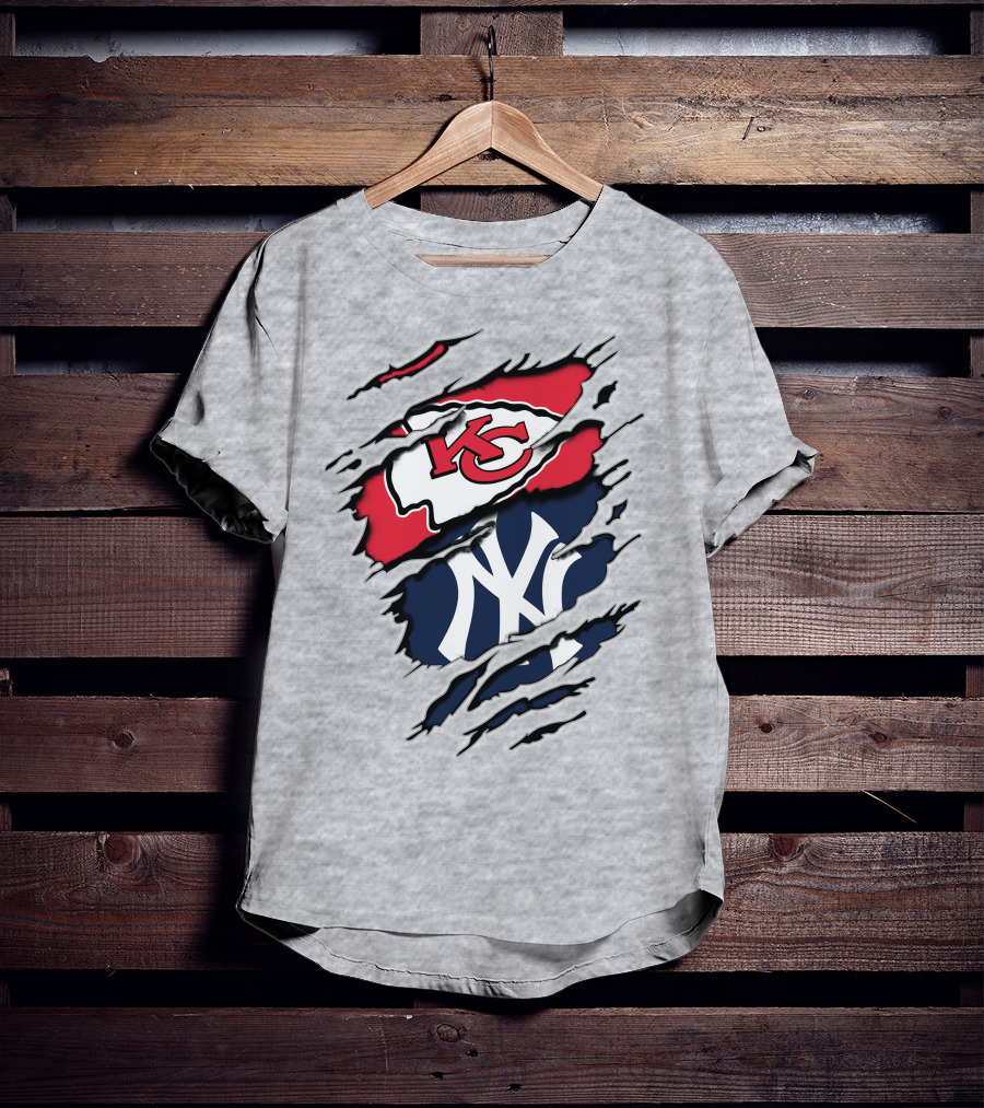 Kansas City Chiefs New York Yankees Combination T-Shirt