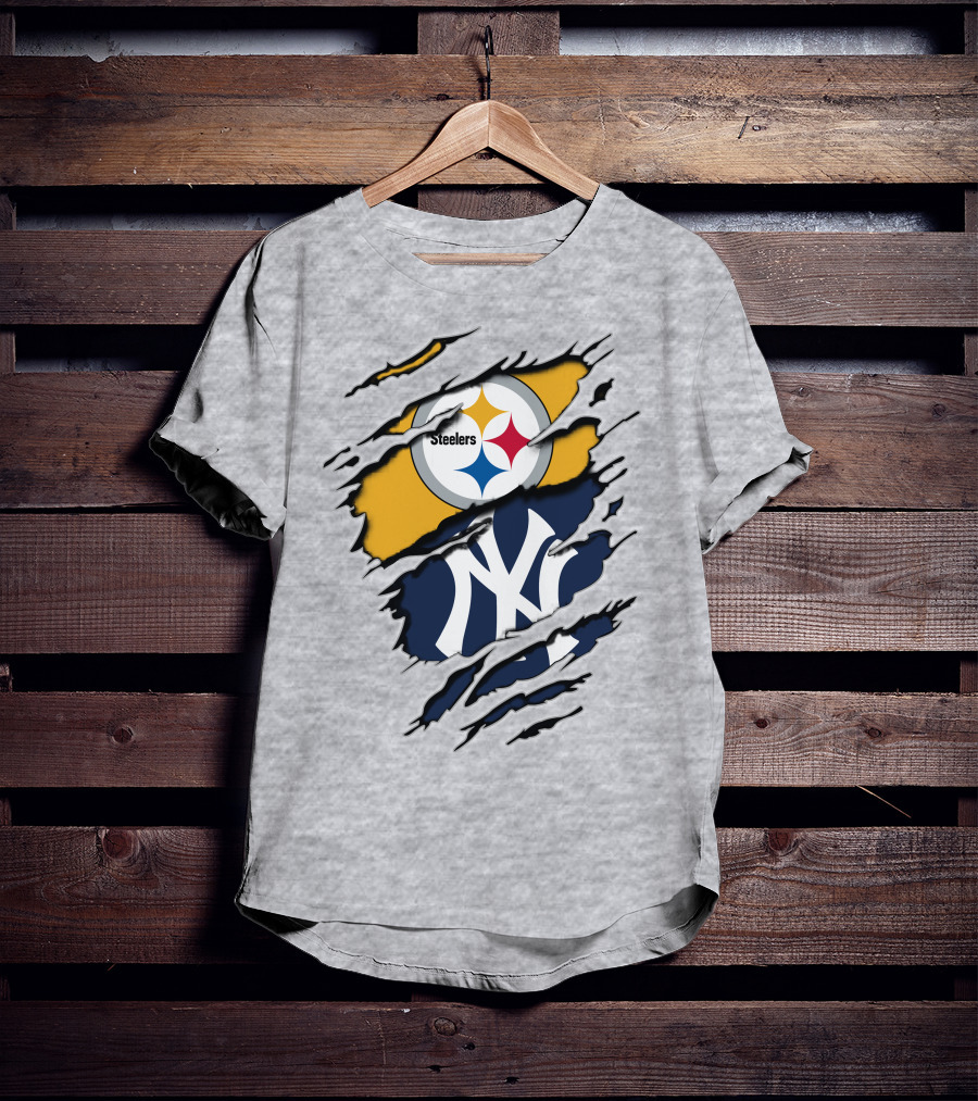 Steelers Yankees Dual Logo Fusion T-Shirt