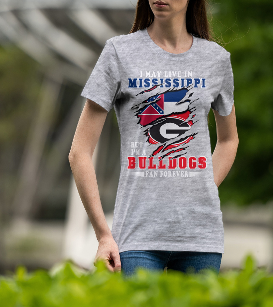 Mississippi Bulldogs Fan Forever With State And Team Pride Tear T-Shirt