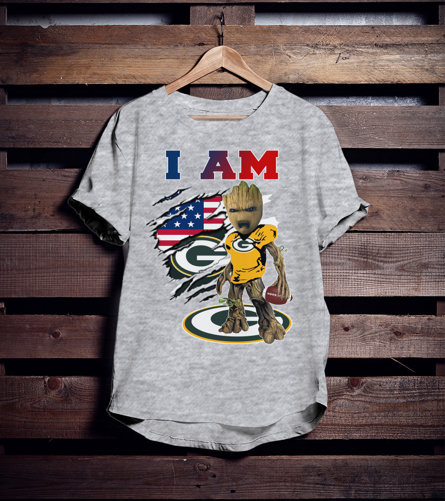 I Am Groot Green Bay Packers Football T-Shirt