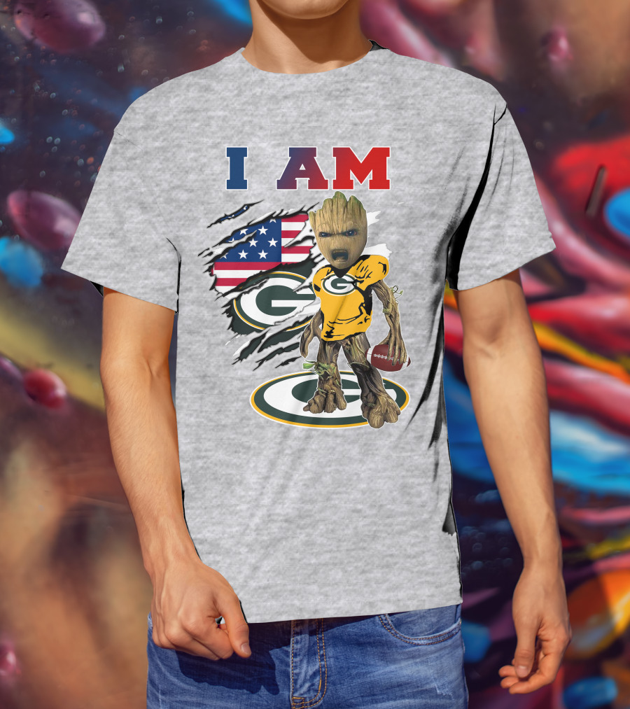 I Am Groot Green Bay Packers Football T-Shirt