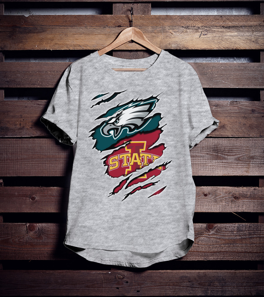Philadelphia Eagles Iowa State Torn Claw T-Shirt