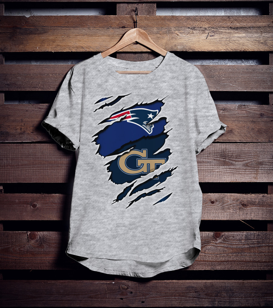 New England Patriots GT Tech Rip Claw Marks T-Shirt