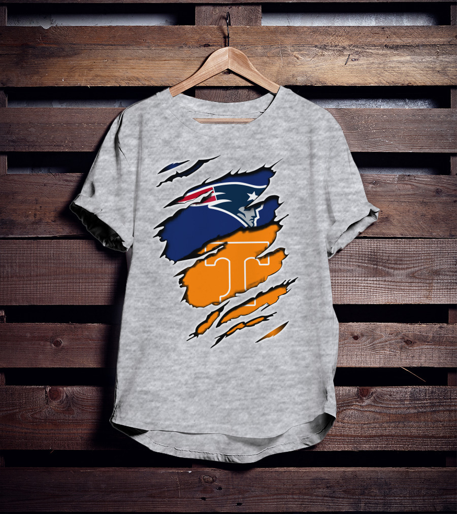 Patriots Tennessee Volunteers Dual Team Logo Combo T-Shirt