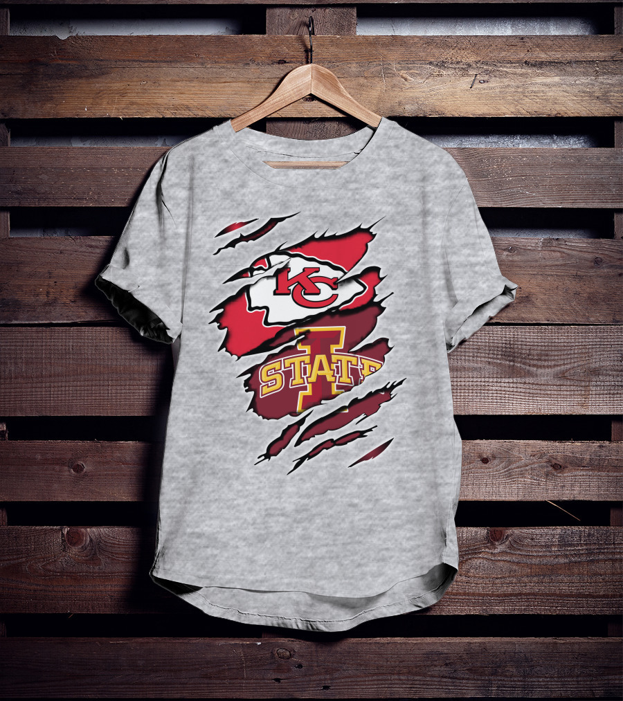 Kansas City Chiefs Iowa State Torn T-Shirt
