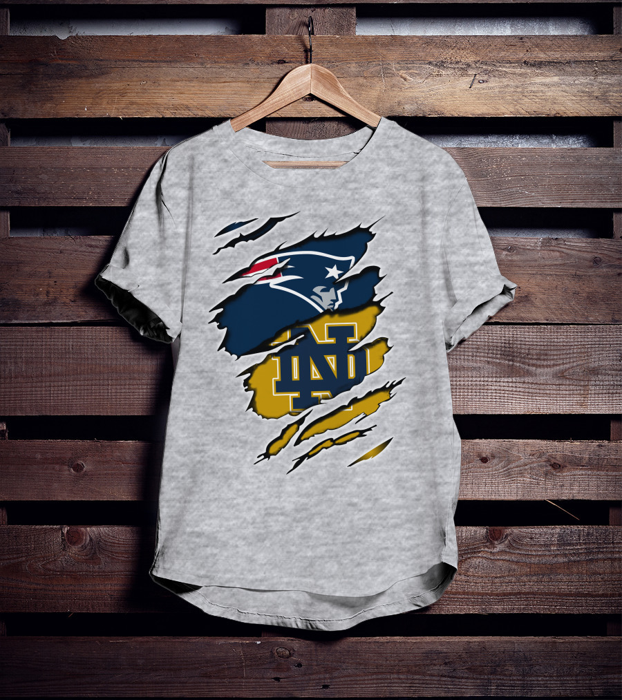 Patriots Notre Dame Logo Fusion T-Shirt