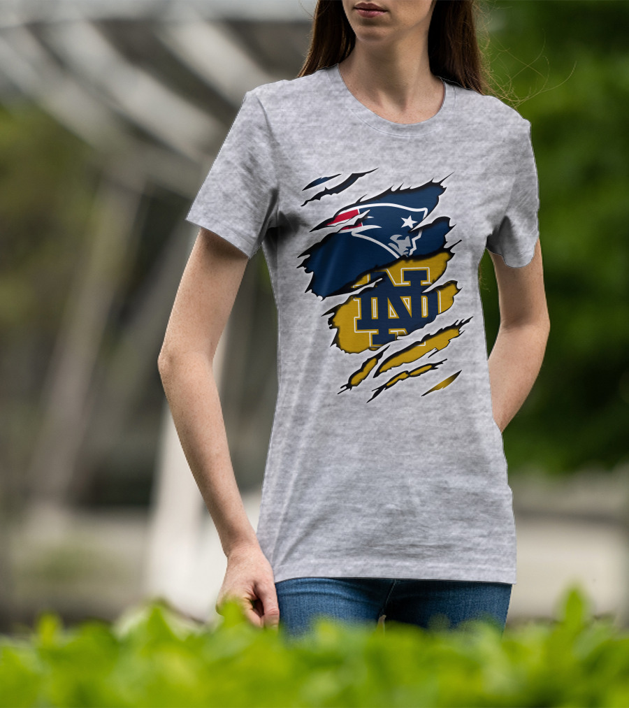 Patriots Notre Dame Logo Fusion T-Shirt