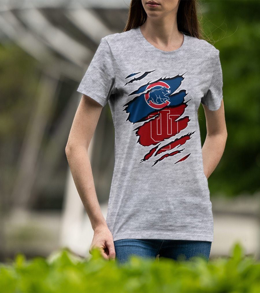 Chicago Cubs Indiana Hoosiers Collaboration T-Shirt