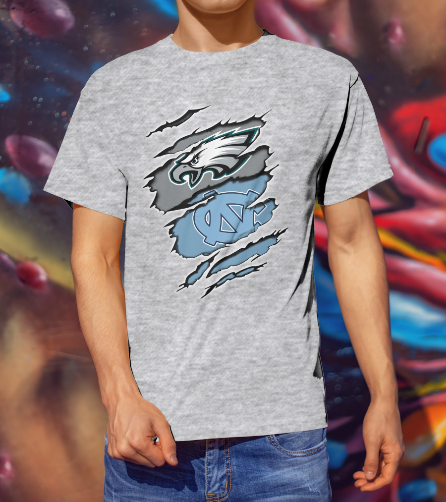 Philadelphia Eagles UNC Tarheels Claw Marks T-Shirt