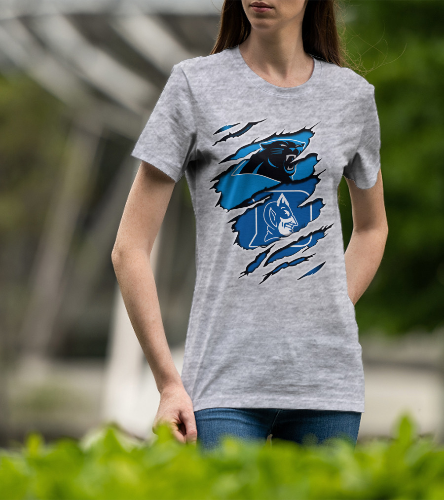 Panthers Duke Blue Devil Logo Fusion T-Shirt