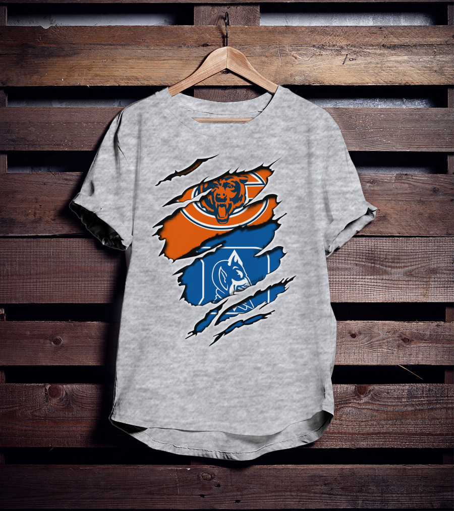 Chicago Bears Duke Blue Devils Fusion T-Shirt