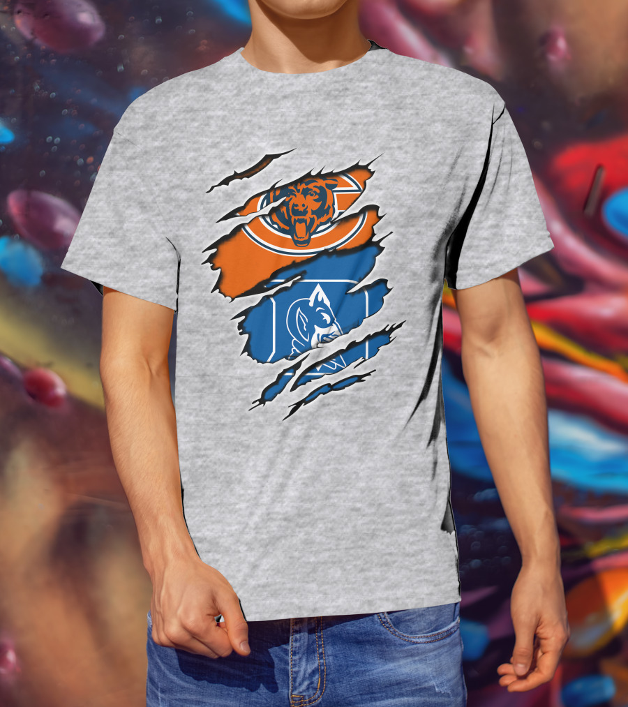Chicago Bears Duke Blue Devils Fusion T-Shirt
