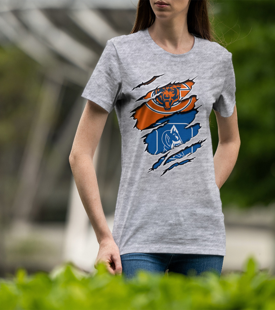 Chicago Bears Duke Blue Devils Fusion T-Shirt