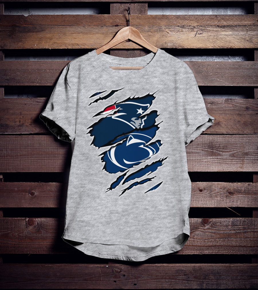 New England Patriots Penn State Nittany Lions Crossover Fan T-Shirt