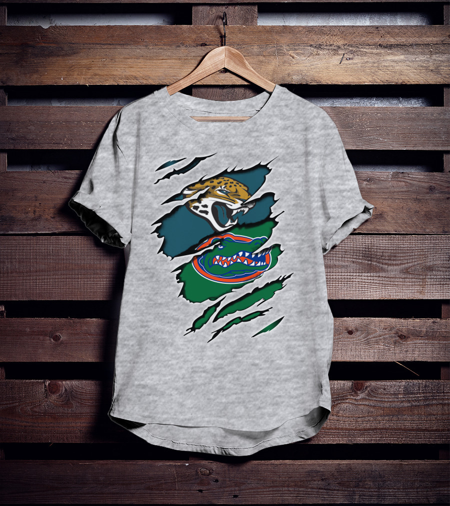 Jaguars Gators Football Logo Scratch T-Shirt