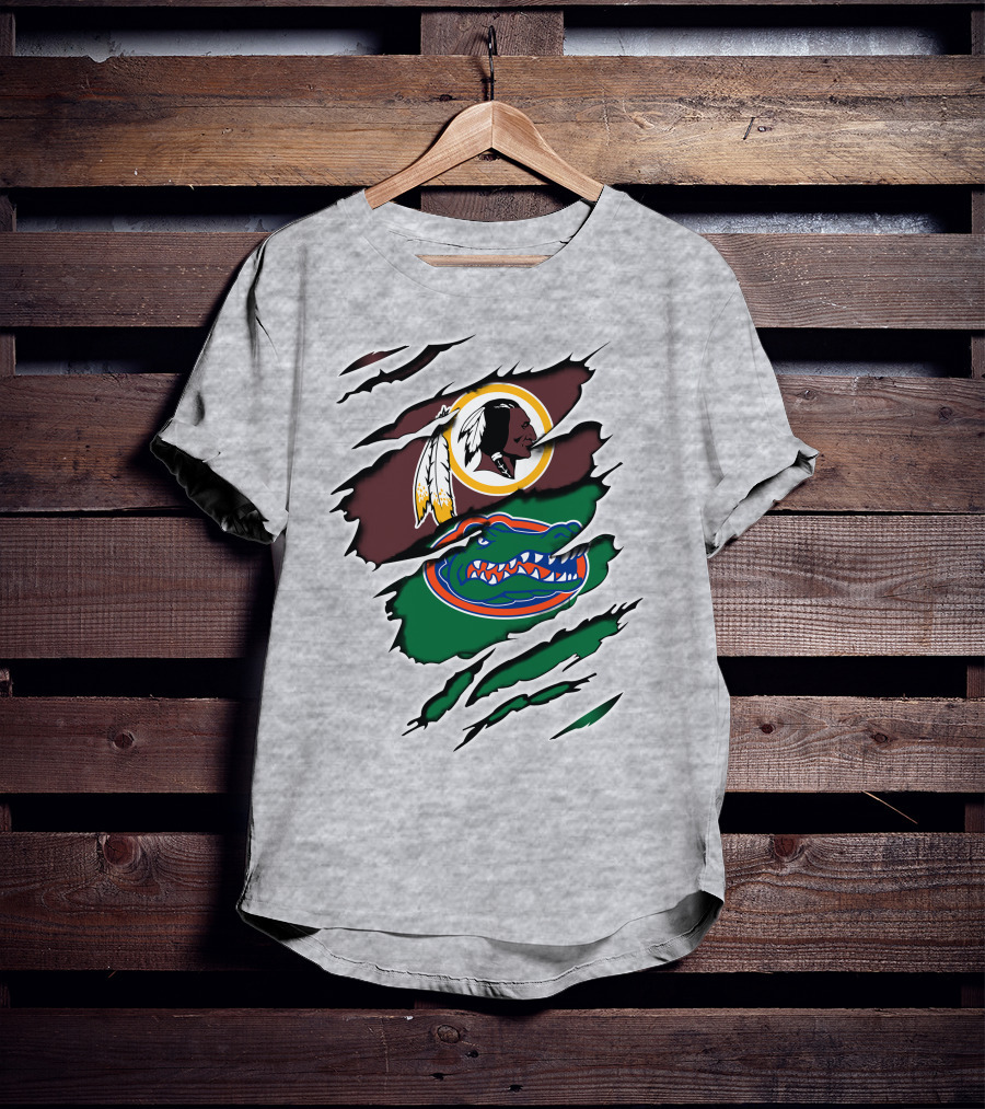 Washington Football Team Florida Gators Logo Mashup T-Shirt