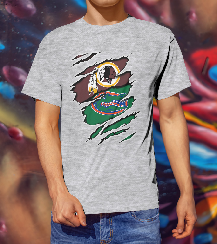 Washington Football Team Florida Gators Logo Mashup T-Shirt