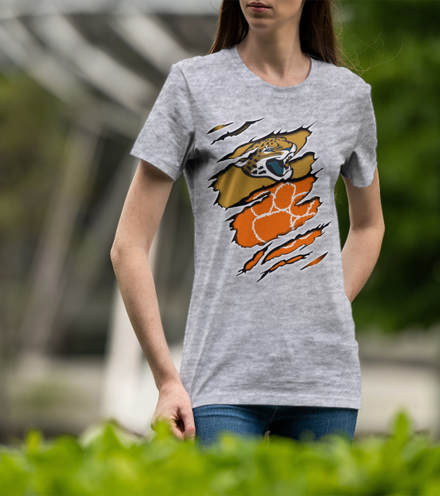 Jaguars Clemson Paw Scratch T-Shirt