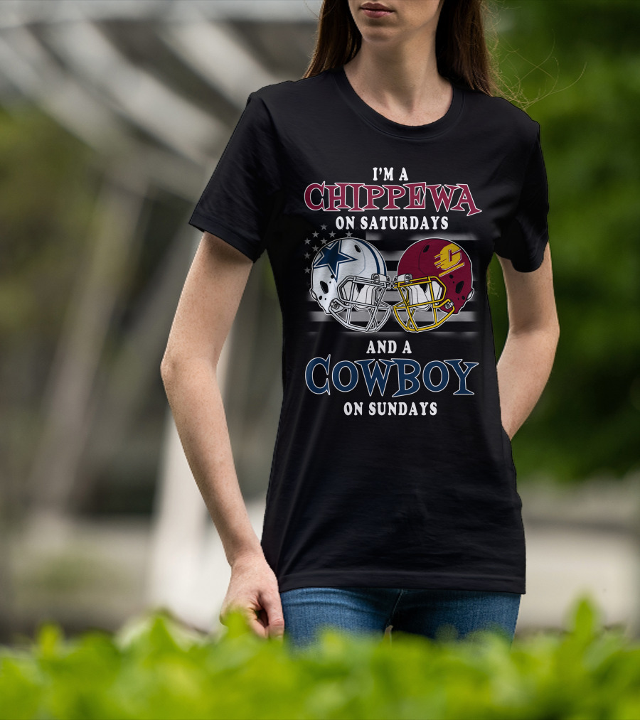 I'm A Chippewa On Saturdays And A Cowboy On Sundays T-Shirt