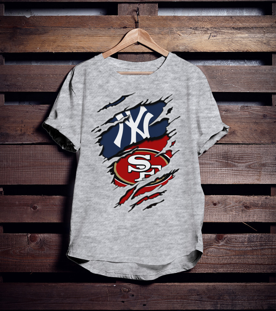 49ers Yankees Logo Mashup T-Shirt