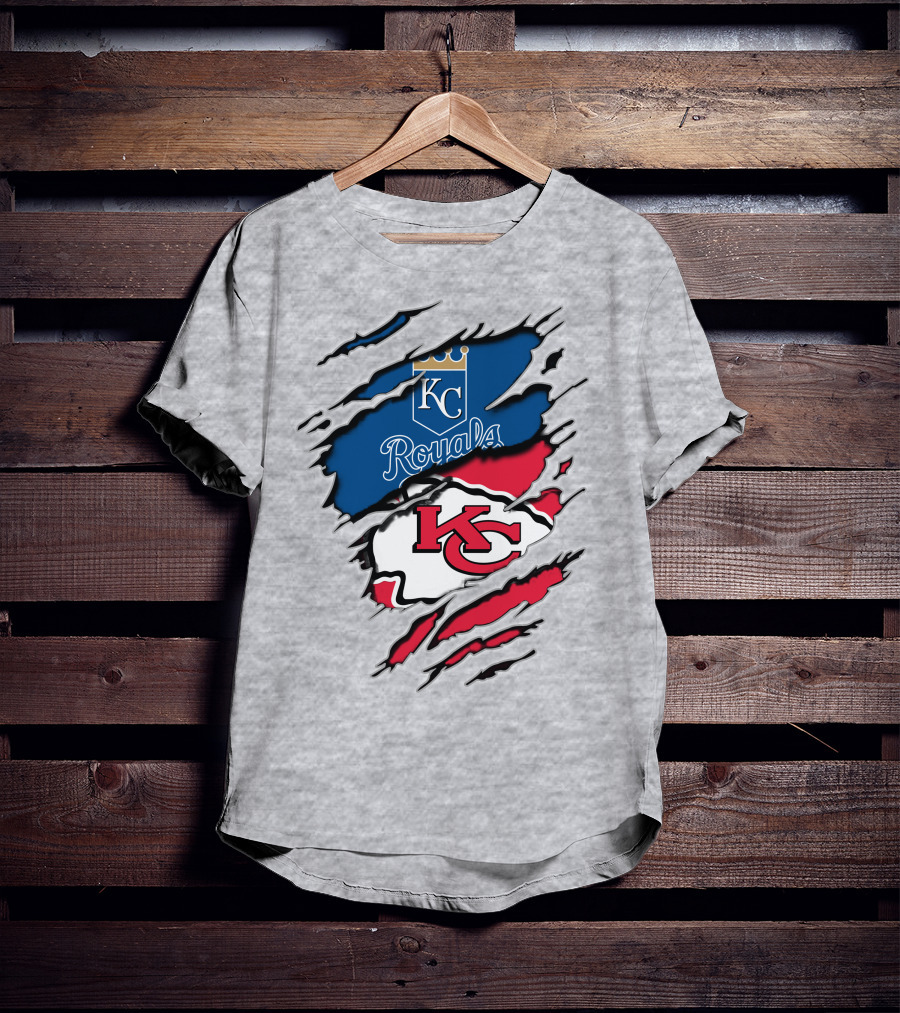 Kc Royals Chiefs Logo Fusion T-Shirt