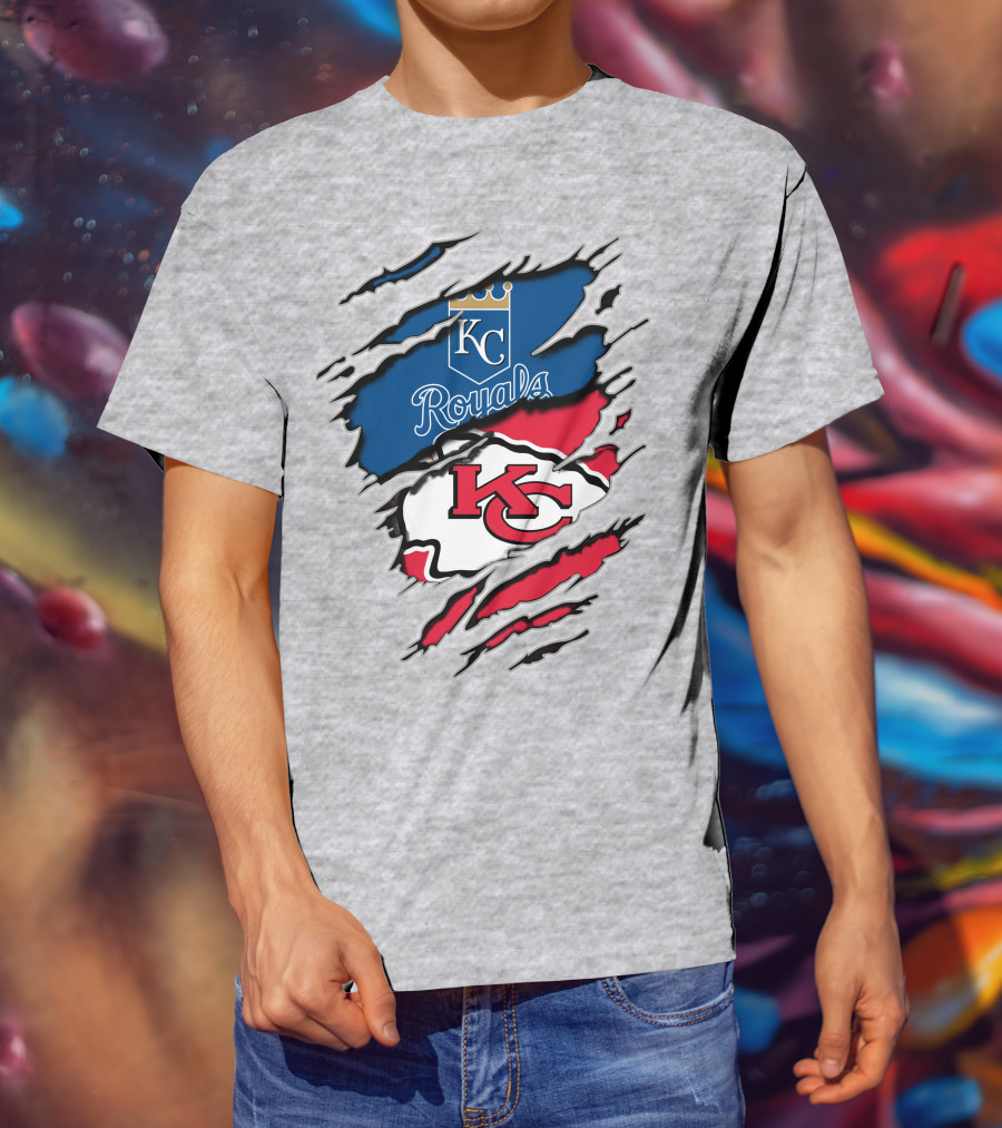 Kc Royals Chiefs Logo Fusion T-Shirt