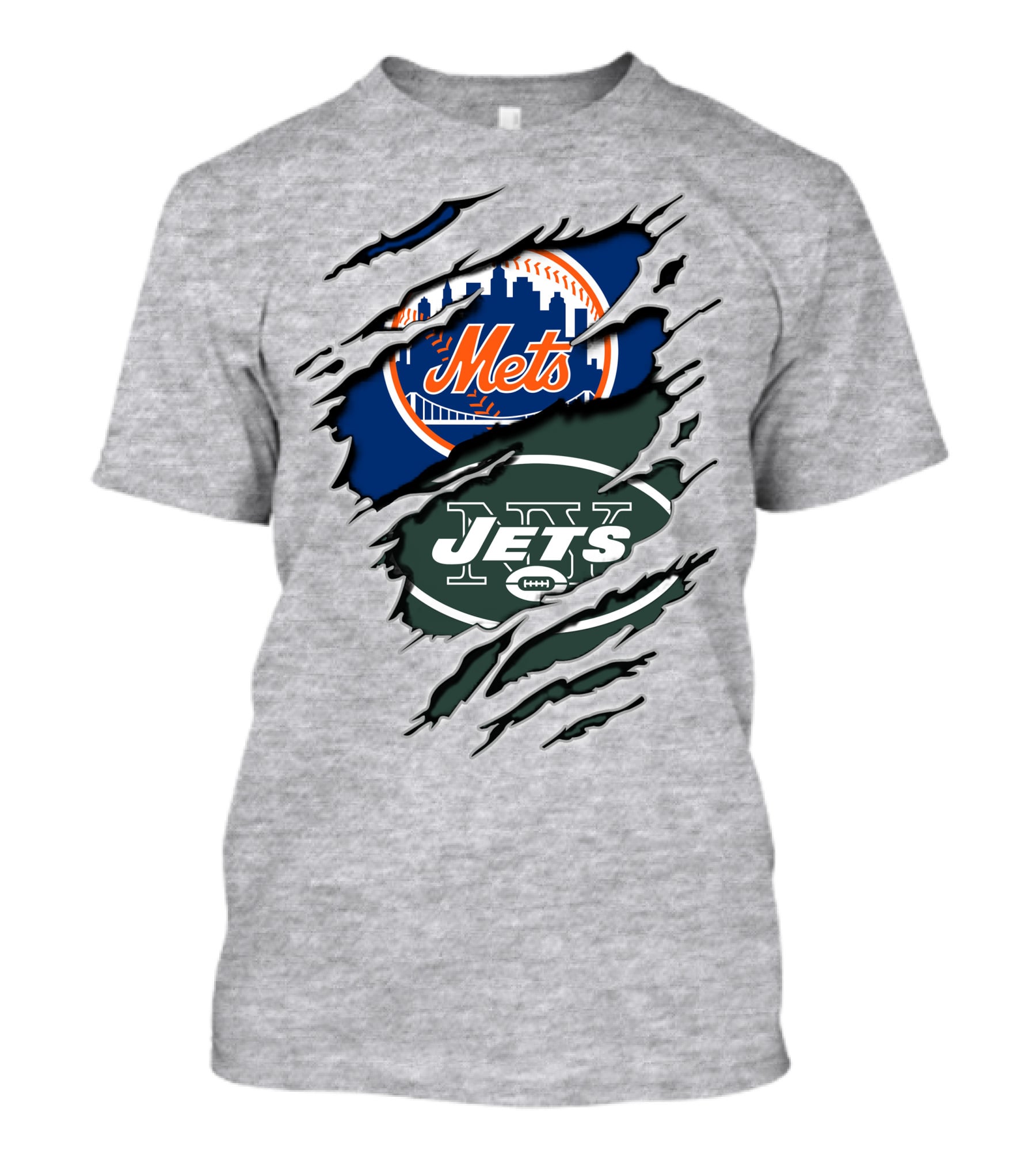 New York Mets Jets Crossover Logo T-Shirt