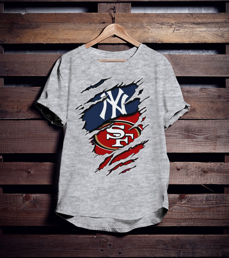 49ers Sf Yankees Ny Sports Fusion T-Shirt
