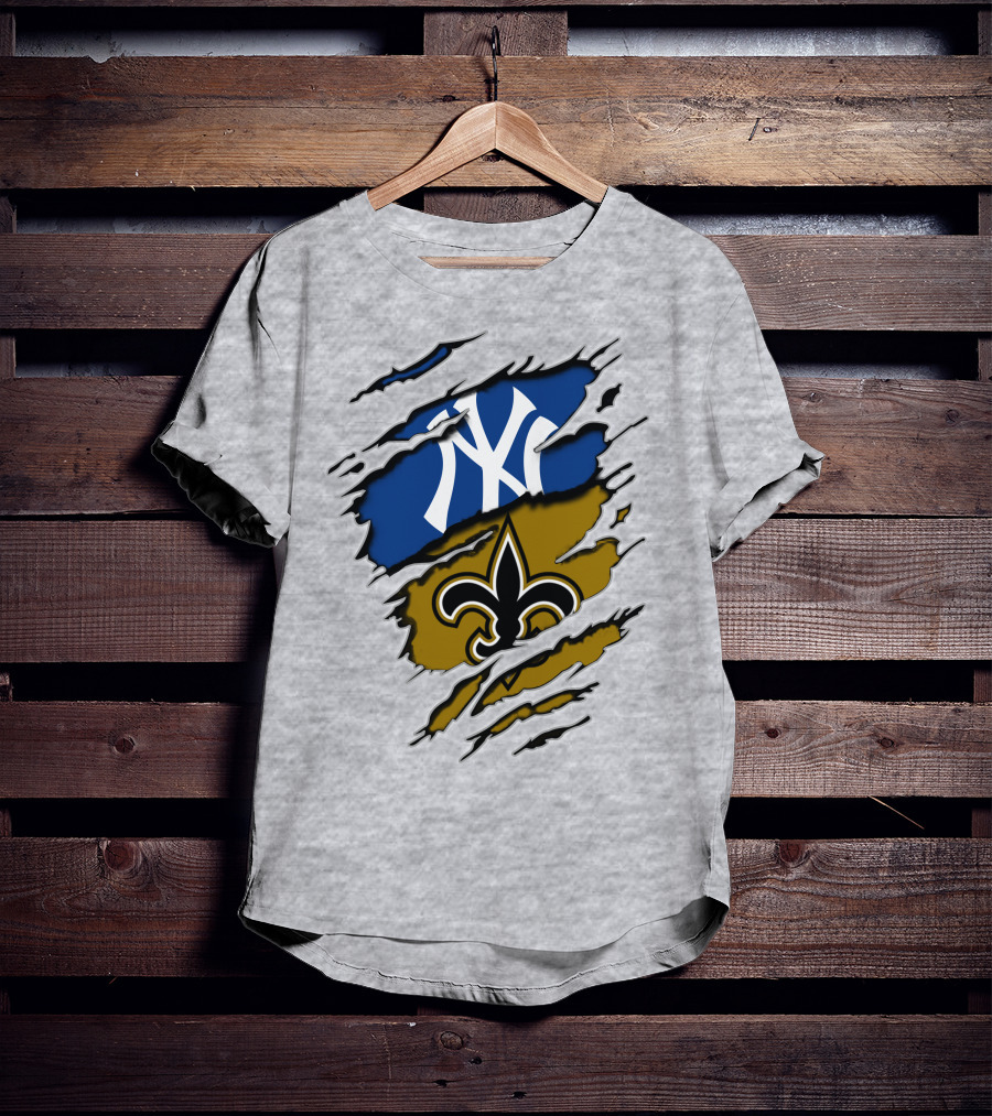 New York Yankees New Orleans Saints Dual T-Shirt