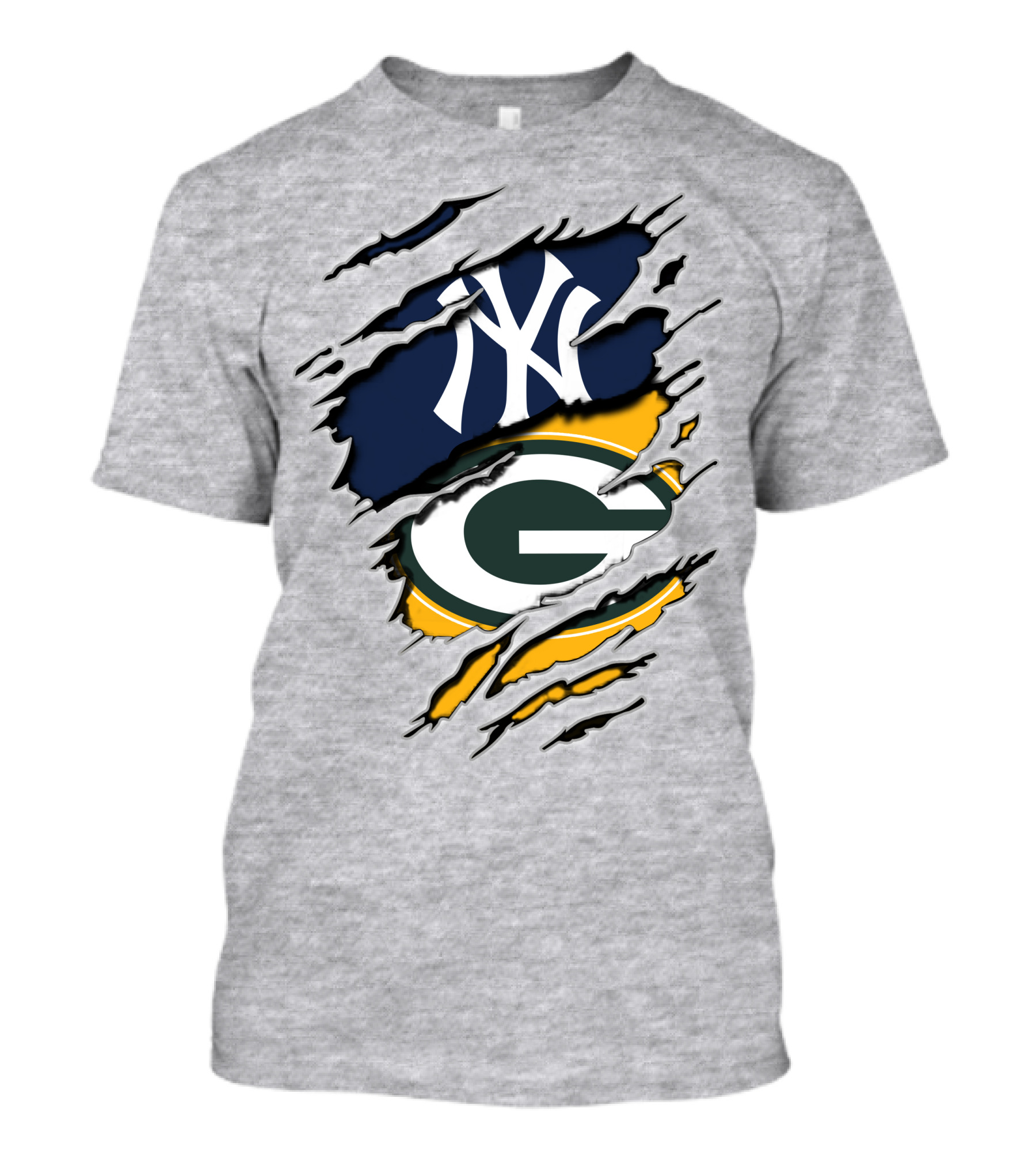 Yankees Packers Dual Fan Pride Tearaway T-Shirt