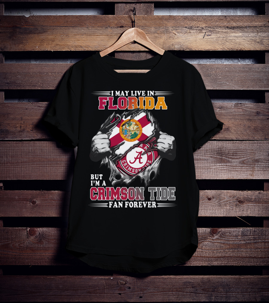 Florida Residency Crimson Tide Fan Forever Alabama Football Loyalty T-Shirt