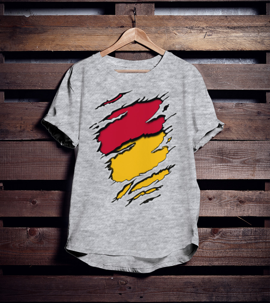 5Stee Red And Yellow Scratch Marks T-Shirt