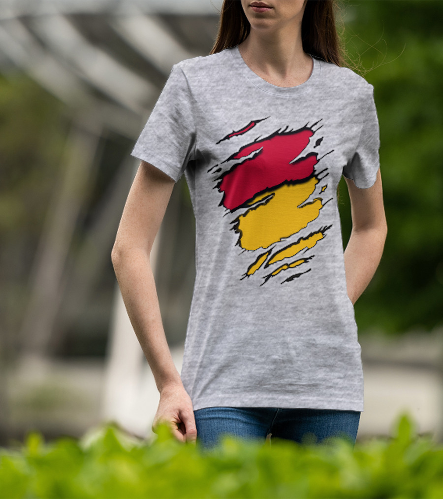 5Stee Red And Yellow Scratch Marks T-Shirt