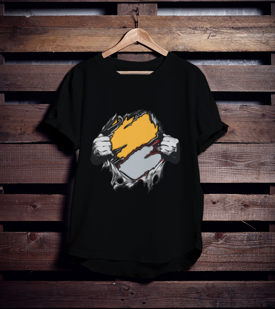 Rai As Superhero Torn Wall Hands Holding Dual Color Layers T-Shirt