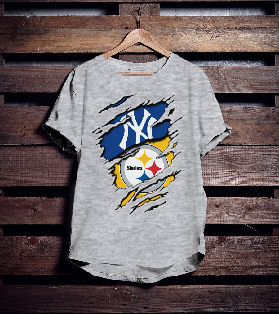 Steelers Yankees Torn Layered T-Shirt